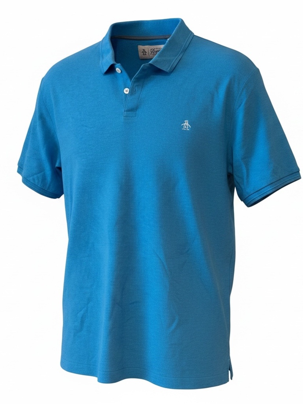Original Penguin Bright Blue Polo with Embroidered Penguin